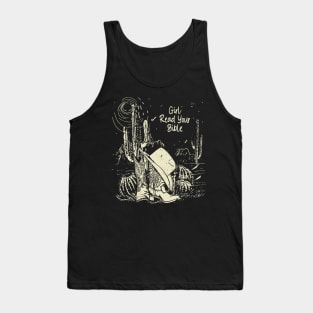 Girl Read Your Bible Boots Desert Tank Top